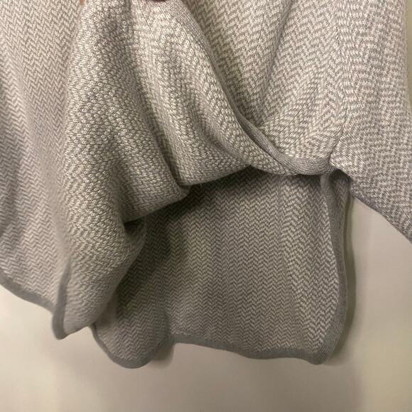 New Loft Gray Poncho Sweater Turtle Neck Classic Office Fall Pullover M Large - Picture 8 of 13